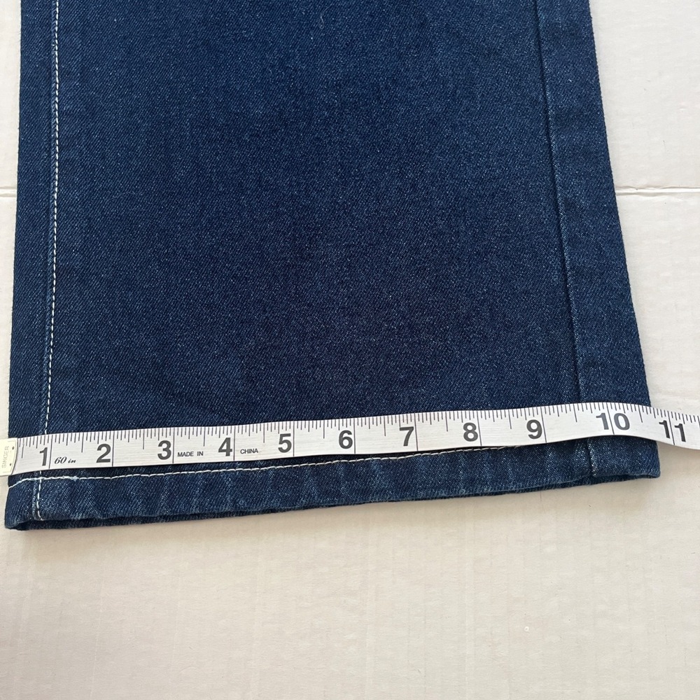 Princess Polly Daisy Wide Leg Jean 4 Dark Wash Flower High Rise Denim Streetwear - Picture 7 of 11